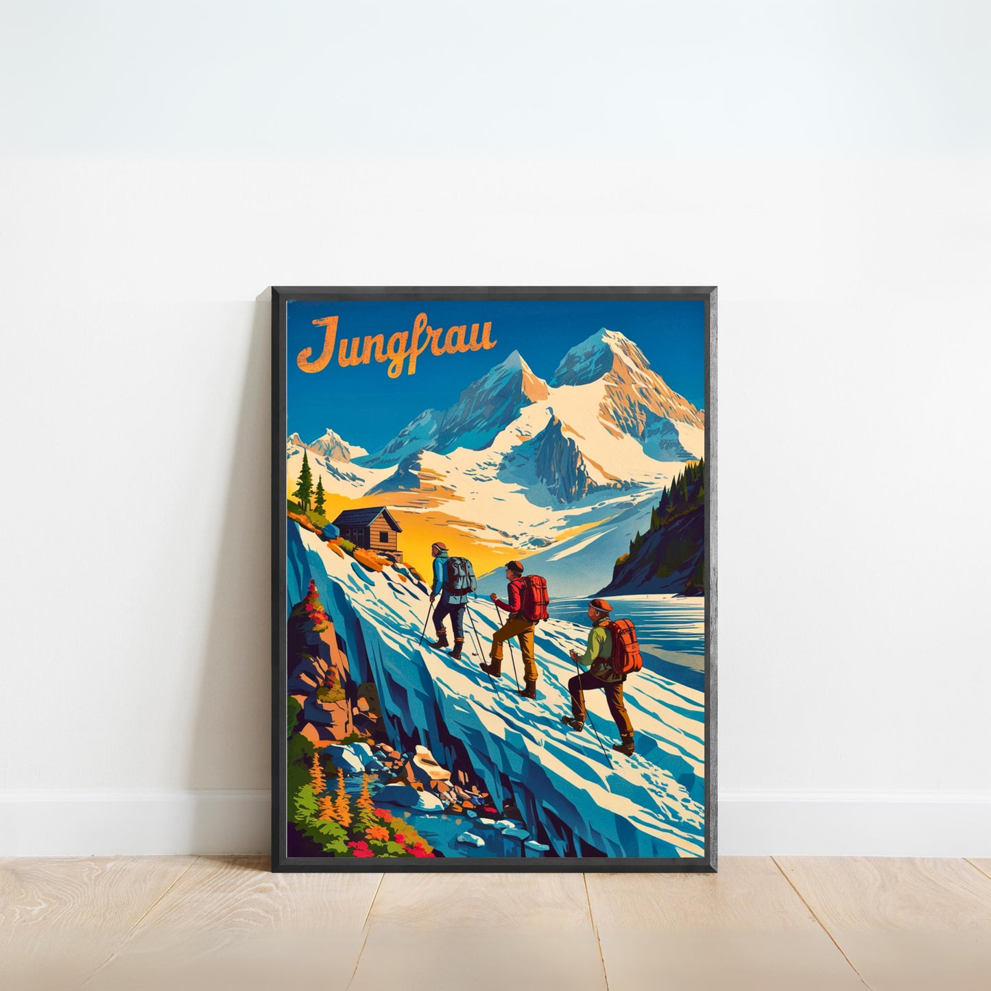 Jungfrau Vintage Travel Poster