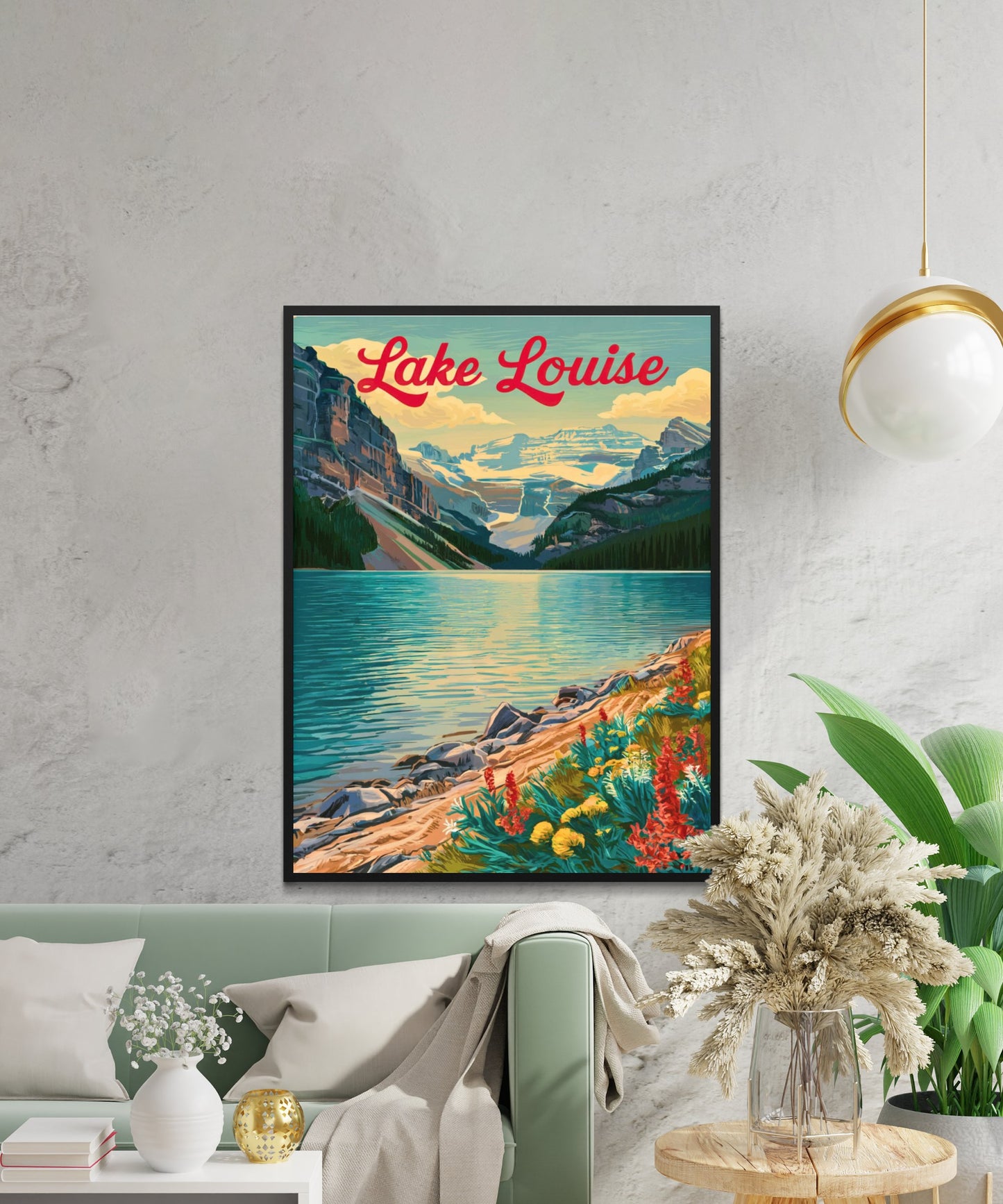 Lake Louise Vintage Travel Poster - Retro Reflections