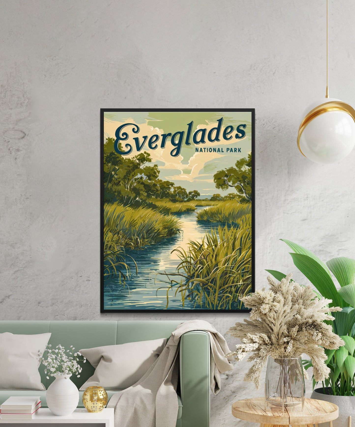 Everglades Vintage Travel Poster - Nature's River of Grass