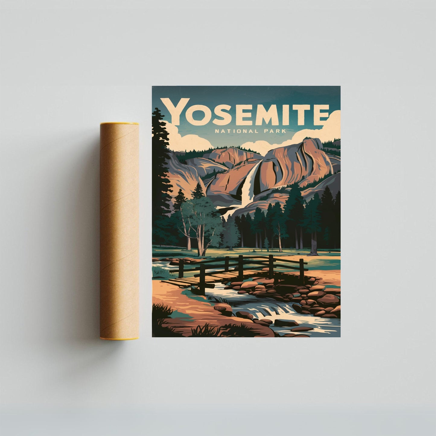 Yosemite Vintage Travel Poster - Natural Serenity