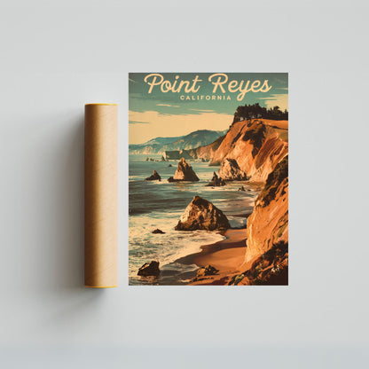 Point Reyes Vintage Travel Poster