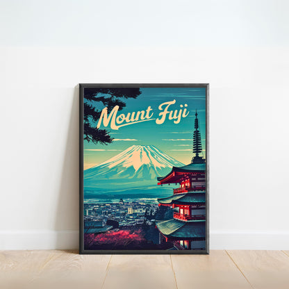 Mount Fuji Vintage Travel Poster - Nostalgic Peaks