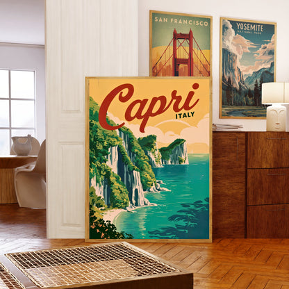 Capri Vintage Travel Poster