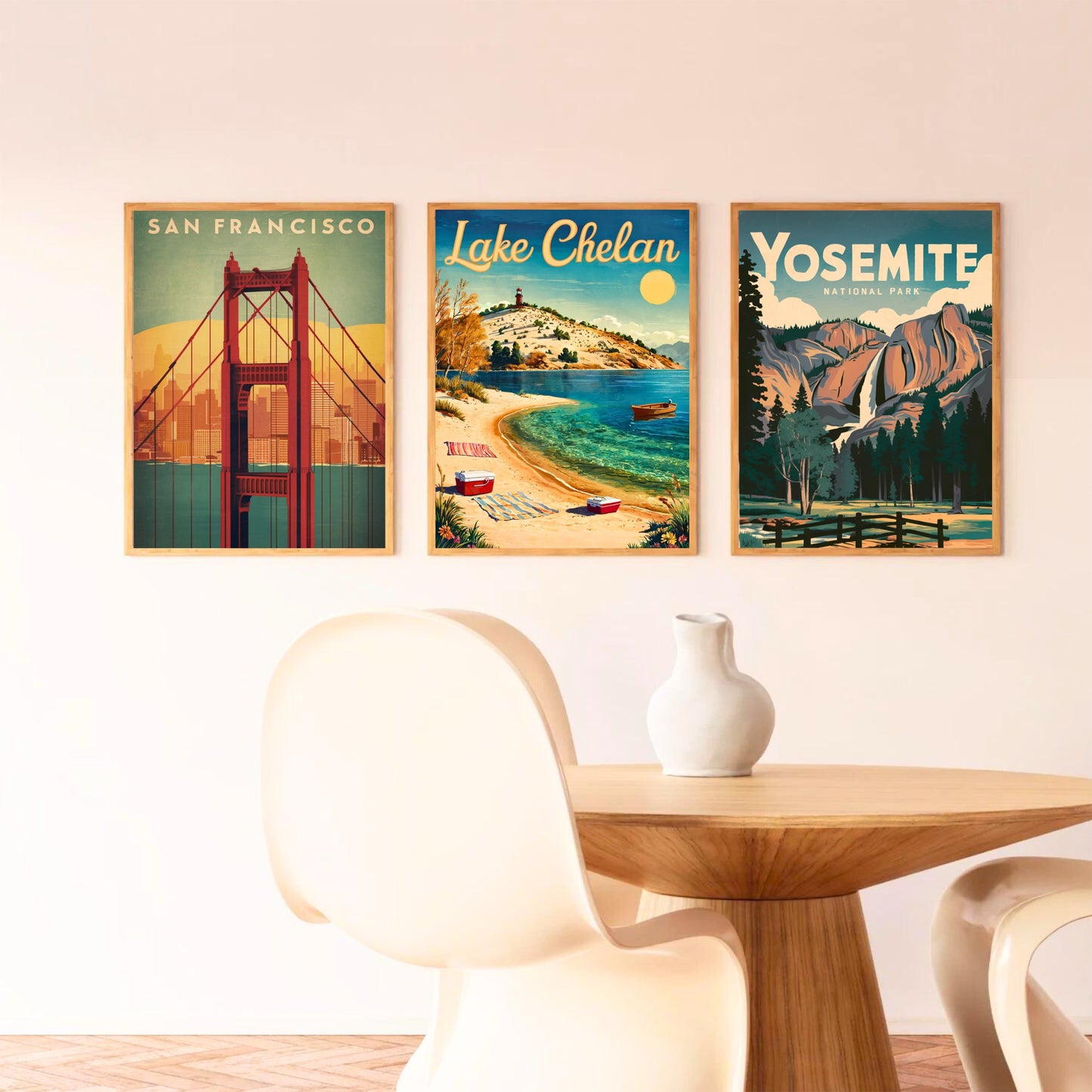 Lake Chelan Vintage Travel Poster