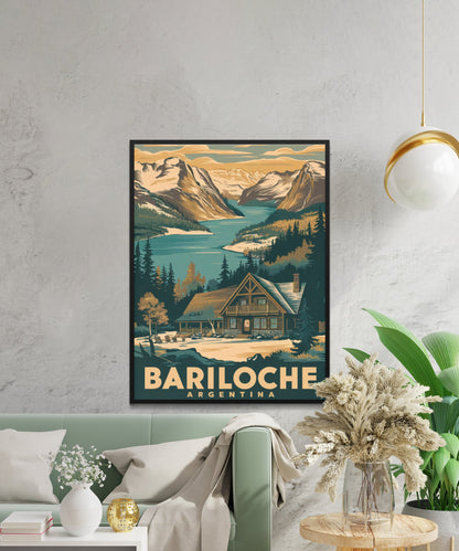 Bariloche Vintage Travel Poster - Lakeside Charm