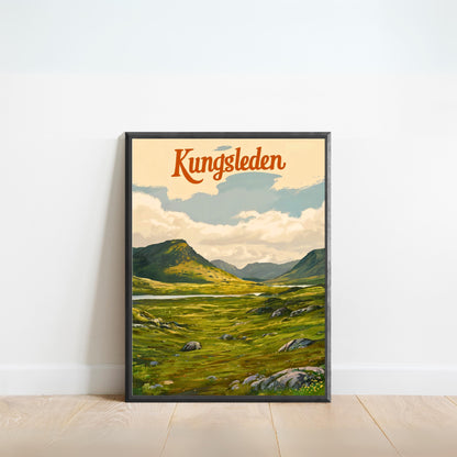 Kungsleden Vintage Travel Poster