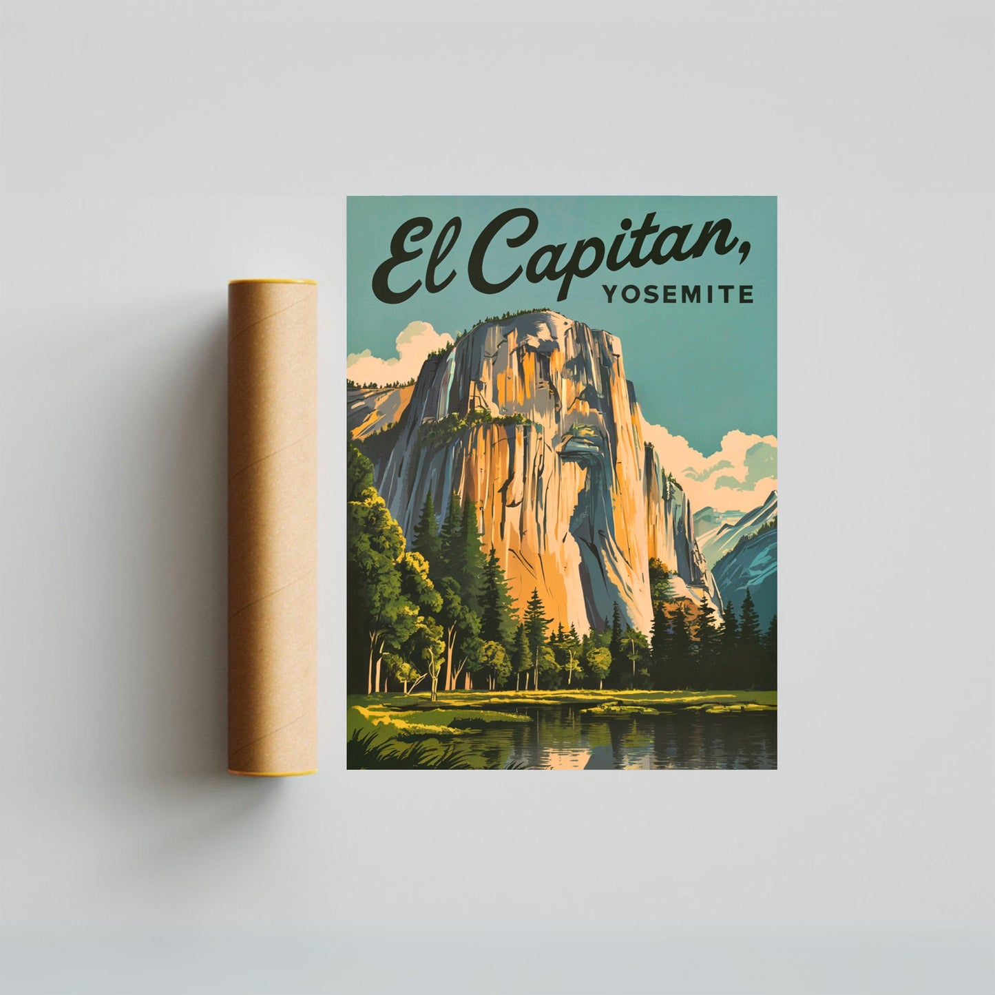 Yosemite El Capitan Vintage Travel Poster - Nature's Paradise