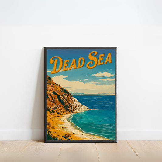 Dead Sea Vintage Travel Poster - Scenic Overlook