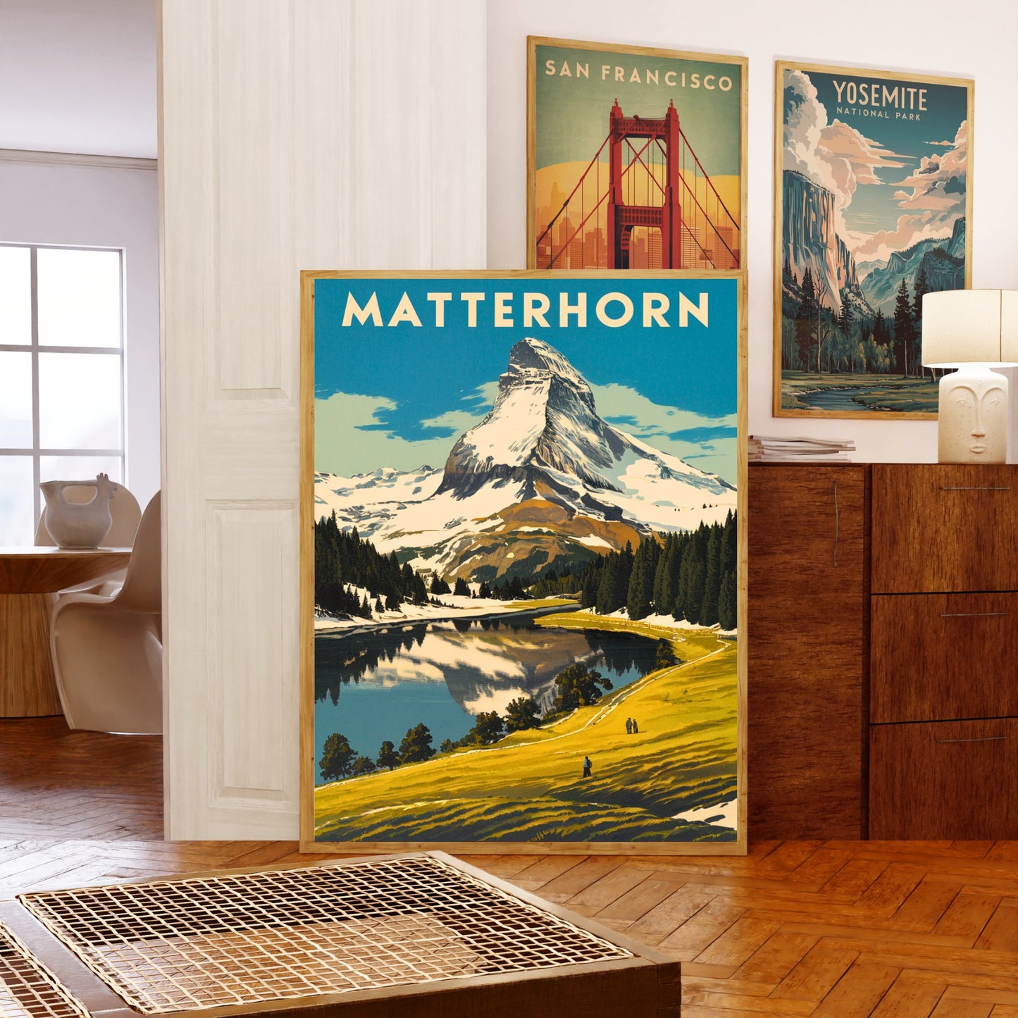 Matterhorn Vintage Travel Poster - Iconic Alpine Peaks