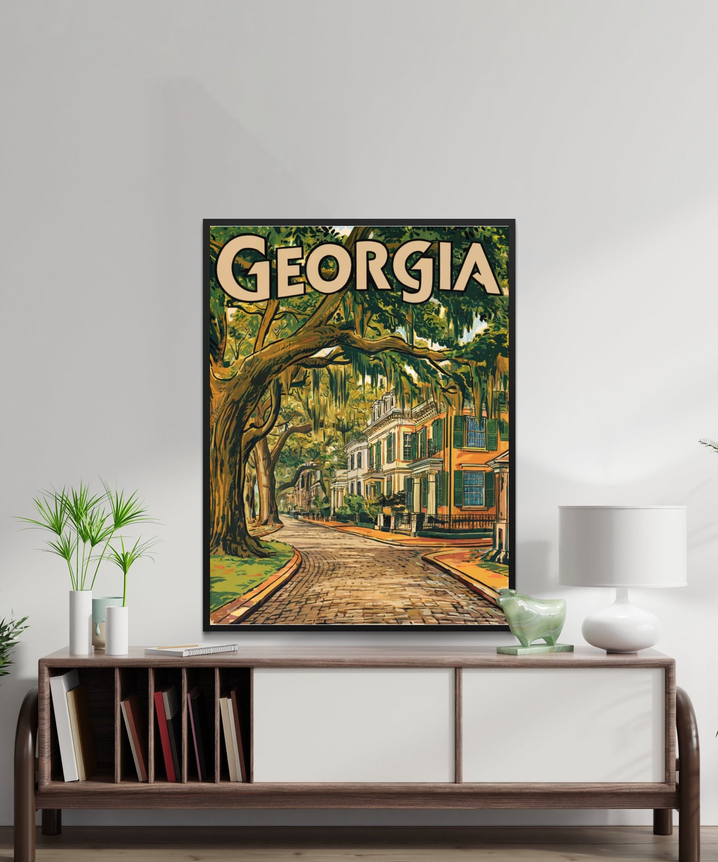 Georgia Vintage Travel Poster - Savannah