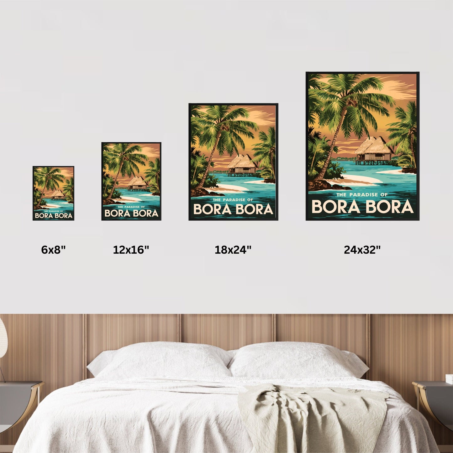 Bora Bora Vintage Travel Poster