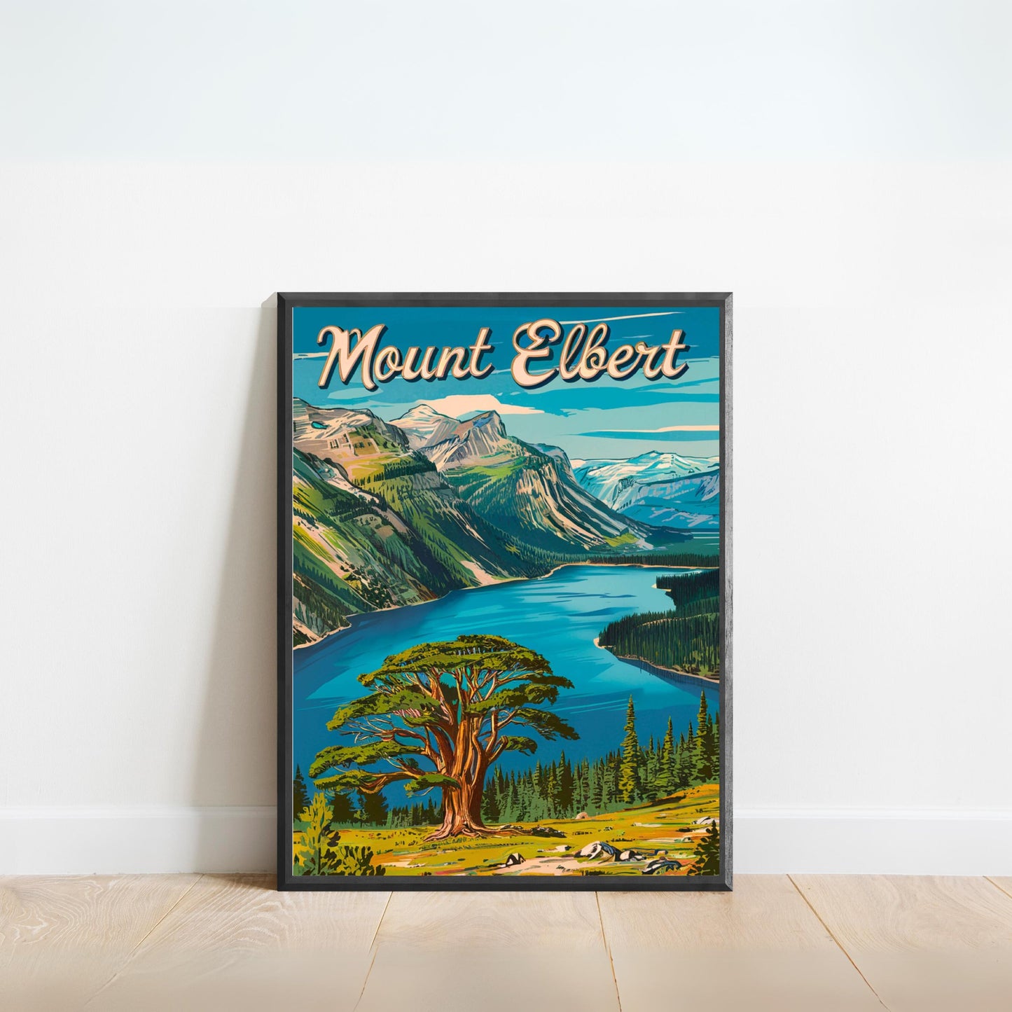 Mount Elbert Vintage Travel Poster