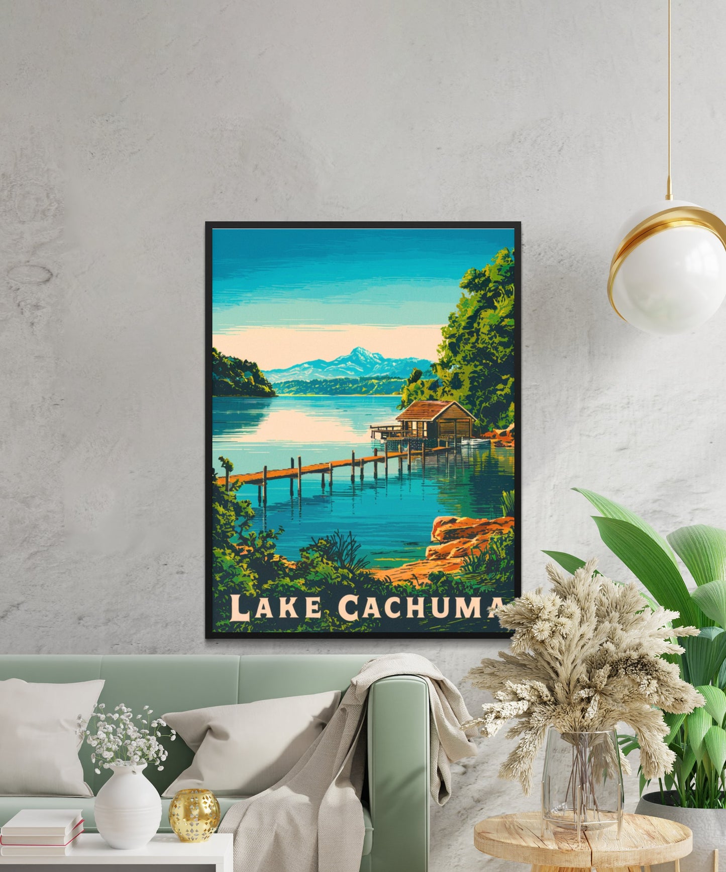 Lake Cachuma Vintage Travel Poster - Boating Haven