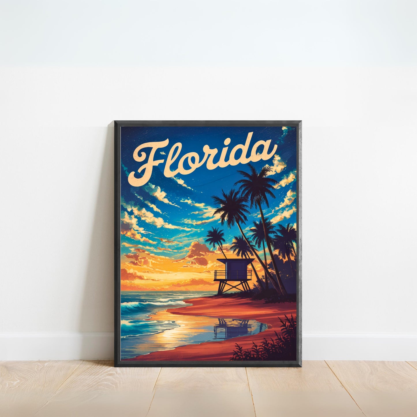 Florida Vintage Travel Poster - Retro Coastal Views