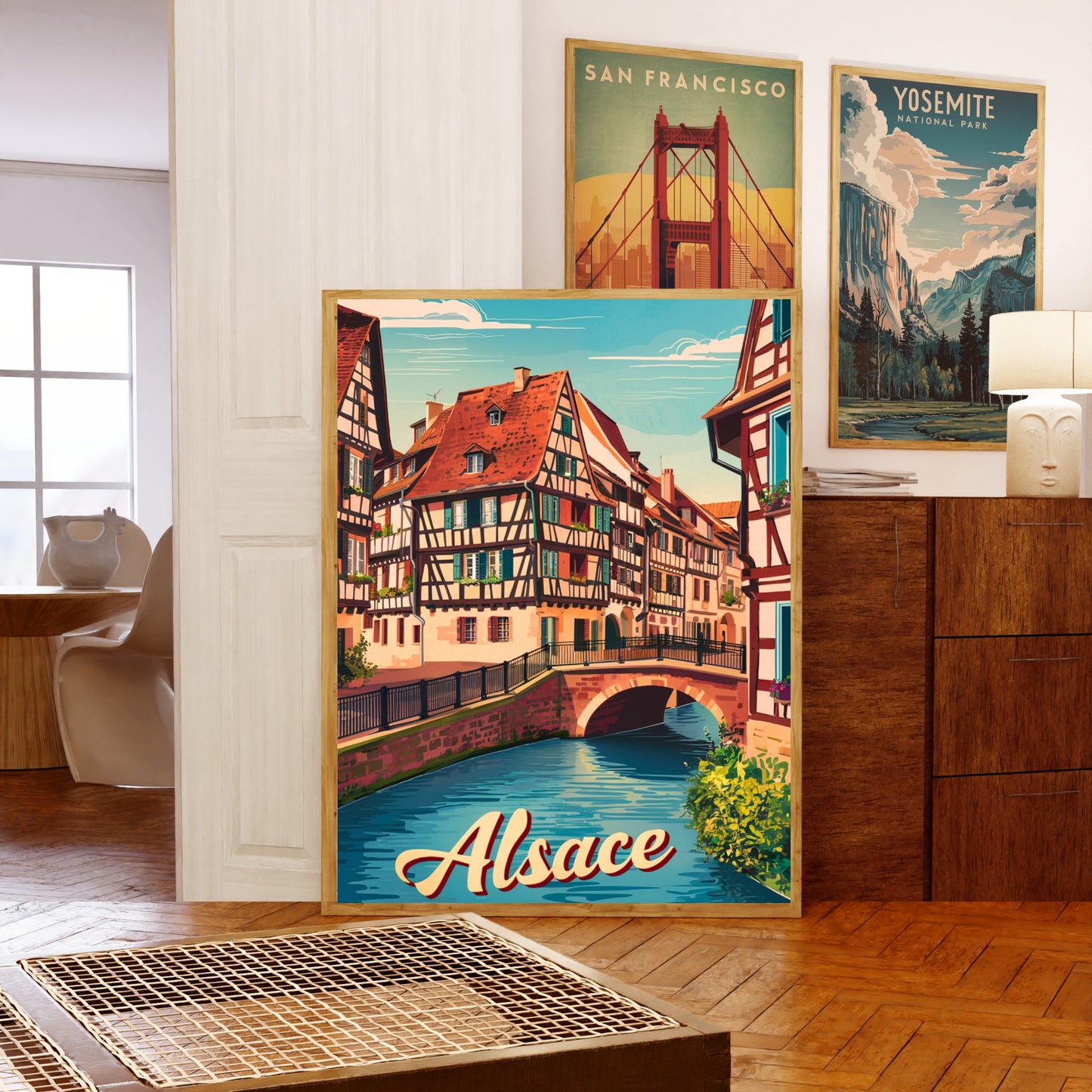 Alsace Vintage Travel Poster - Cultural Blend