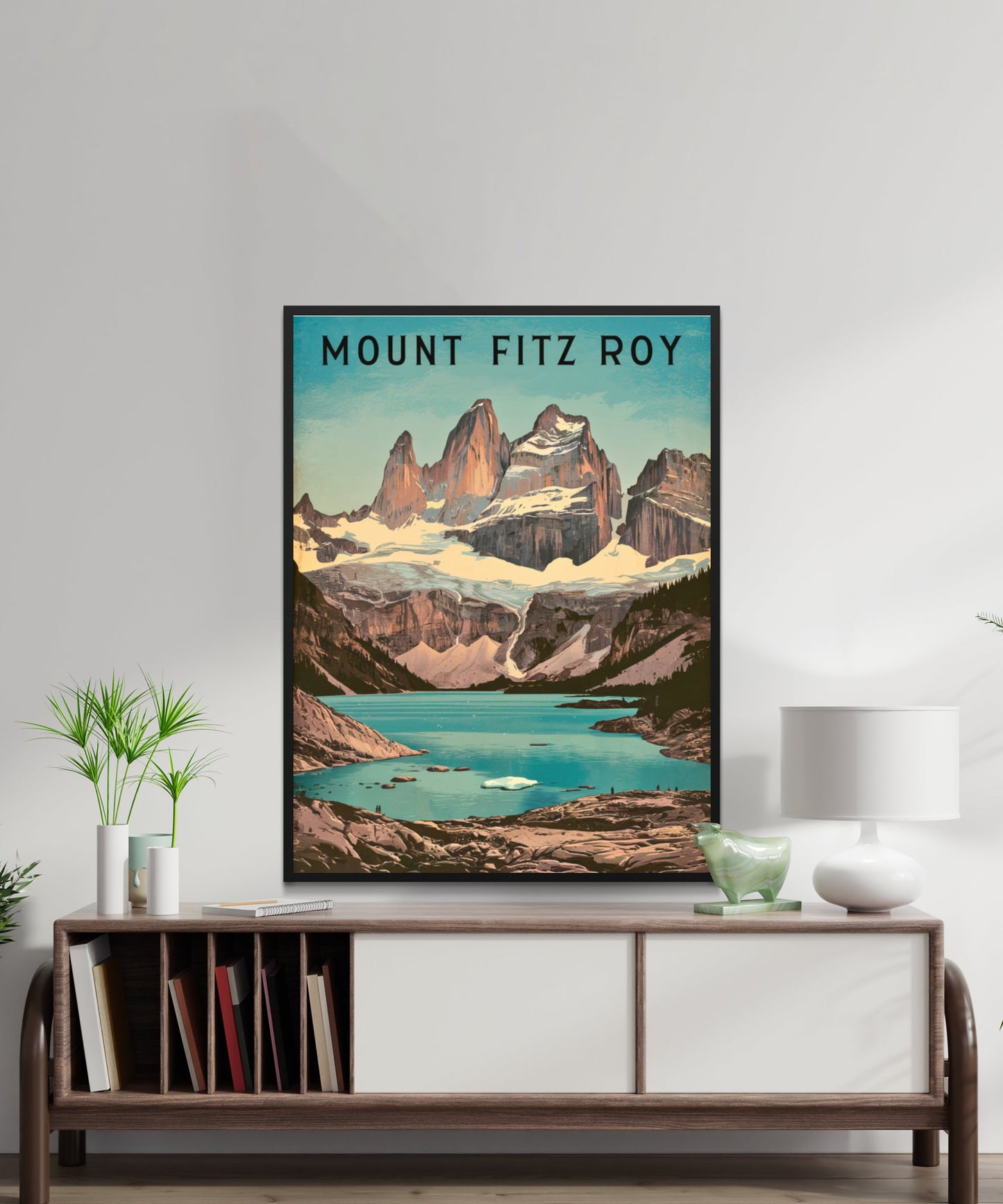 Mount Fitz Roy Vintage Travel Poster - Patagonian Majesty