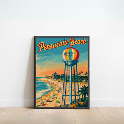 Pensacola Vintage Travel Poster  - Serene Waters