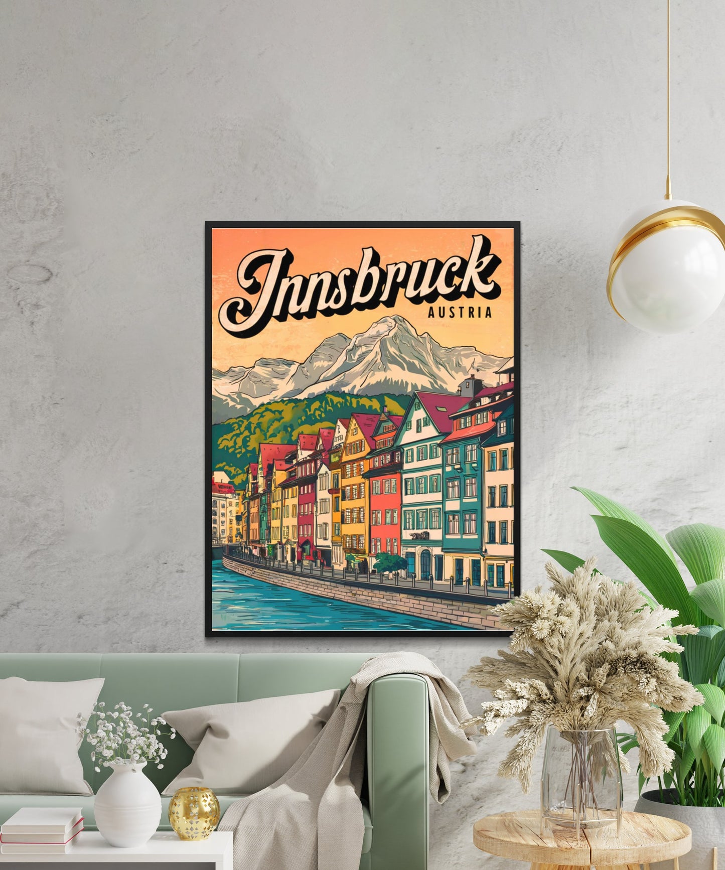 Innsbruck Vintage Travel Poster  - The Heart of Tyrol