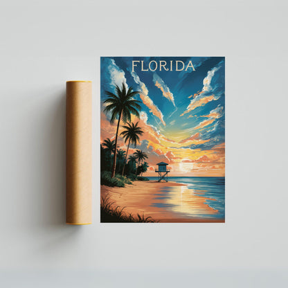 Florida Vintage Travel Poster - A Nostalgic Journey