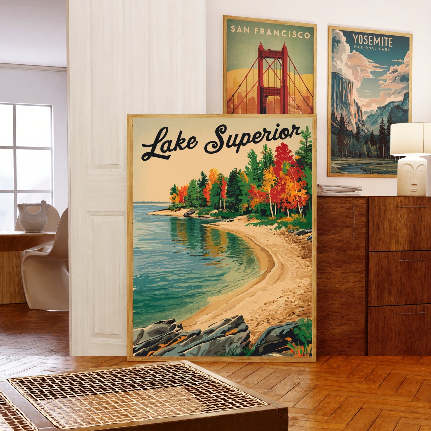 Lake Superior Vintage Travel Poster - Timeless Great Lakes Majesty