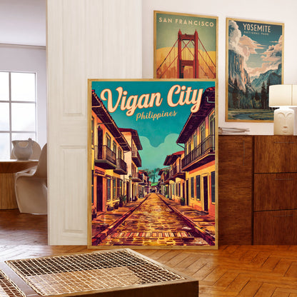 Vigan Vintage Travel Poster