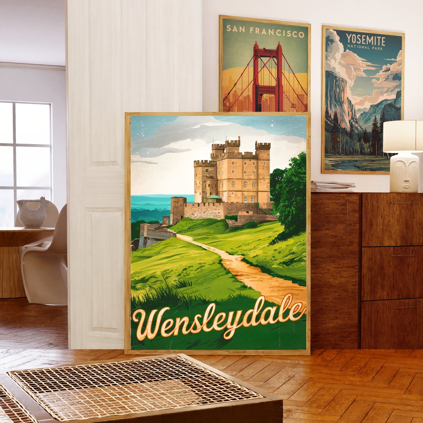 Wensleydale Vintage Travel Poster - Historic Abbey