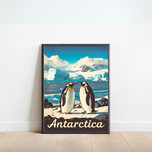 Antarctica Vintage Travel Poster - Pristine Landscape