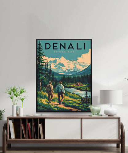 Denali Vintage Travel Poster - National Park