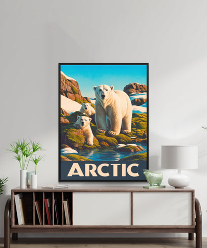 Arctic Vintage Travel Poster