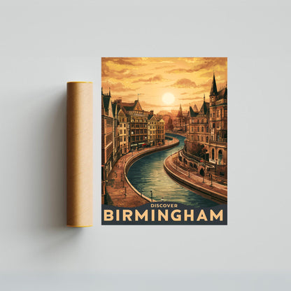 Birmingham Vintage Travel Poster