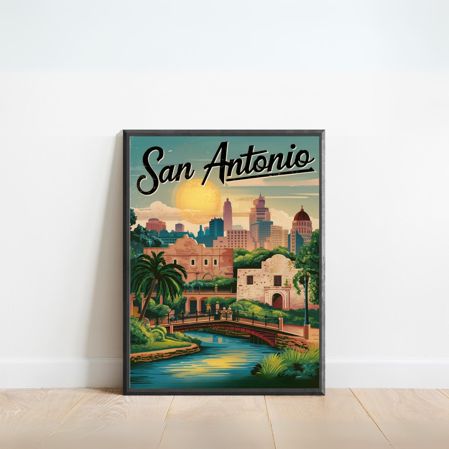 San Antonio Vintage Travel Poster - Beautiful Views