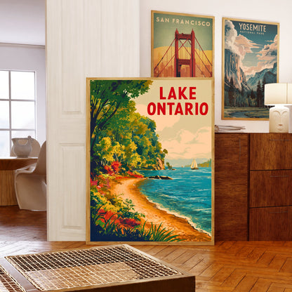 Lake Ontario Vintage Travel Poster