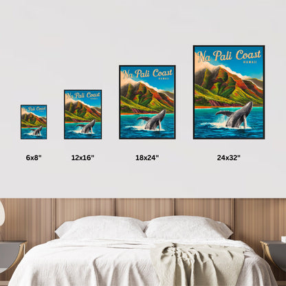 Na Pali Coast Vintage Travel Poster - Coastal Gem