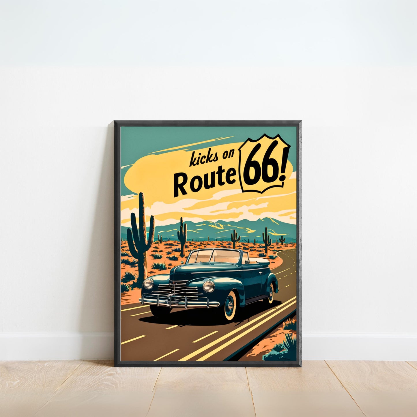 Route 66  Vintage Travel Poster