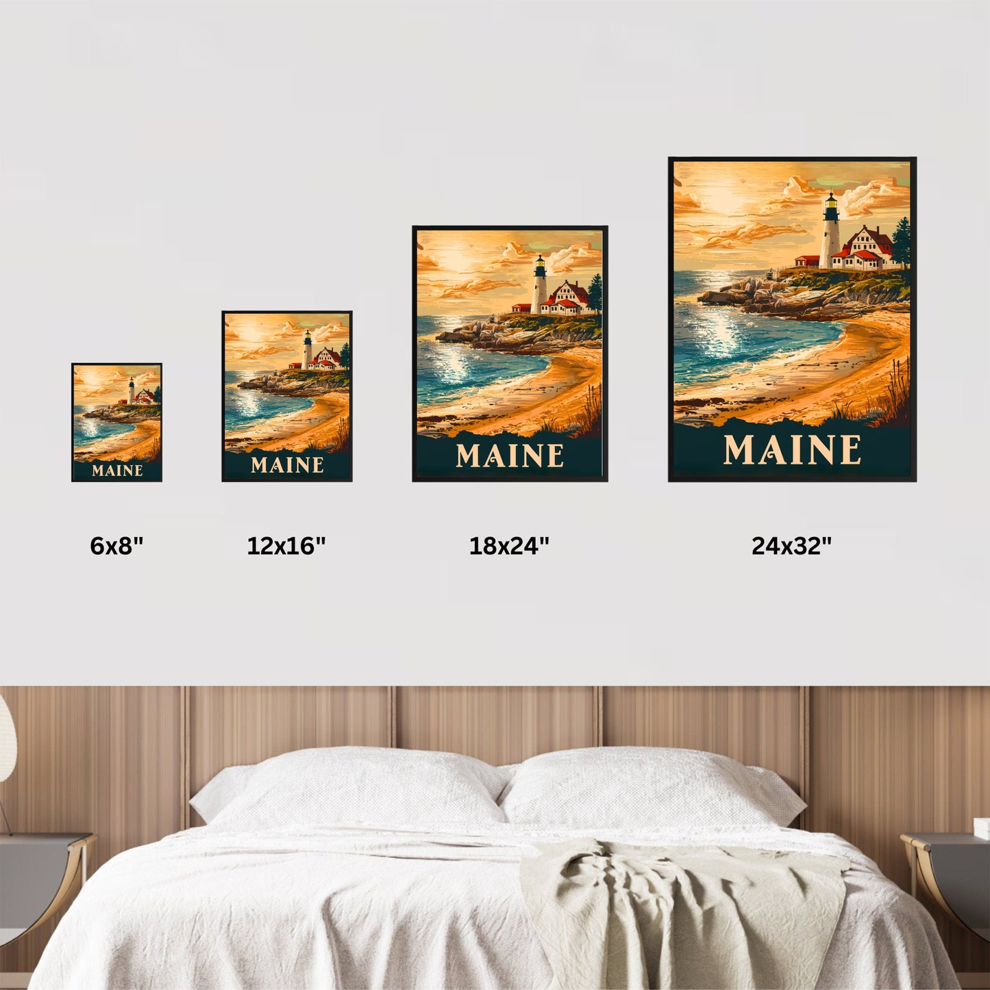 Maine Vintage Travel Poster