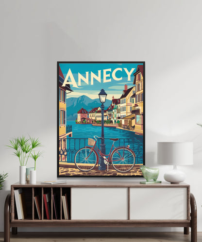 Annecy Vintage Travel Poster