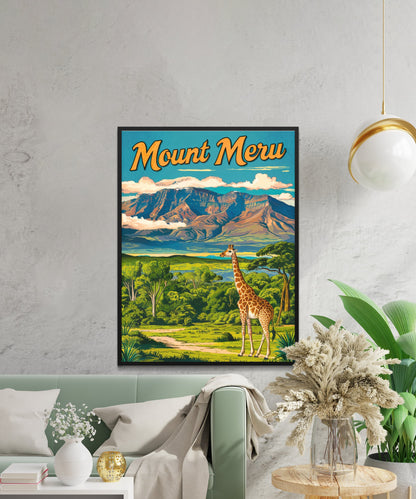 Mount Meru Vintage Travel Poster - Majestic Summit