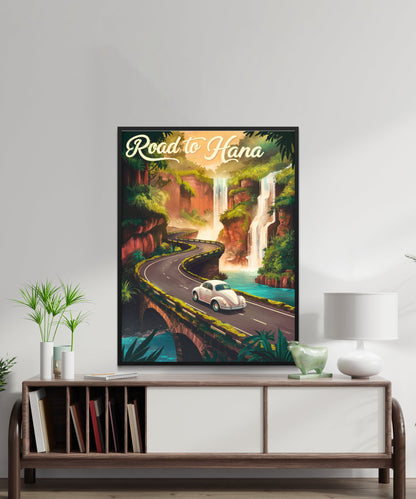 Road to Hana Vintage Travel Poster