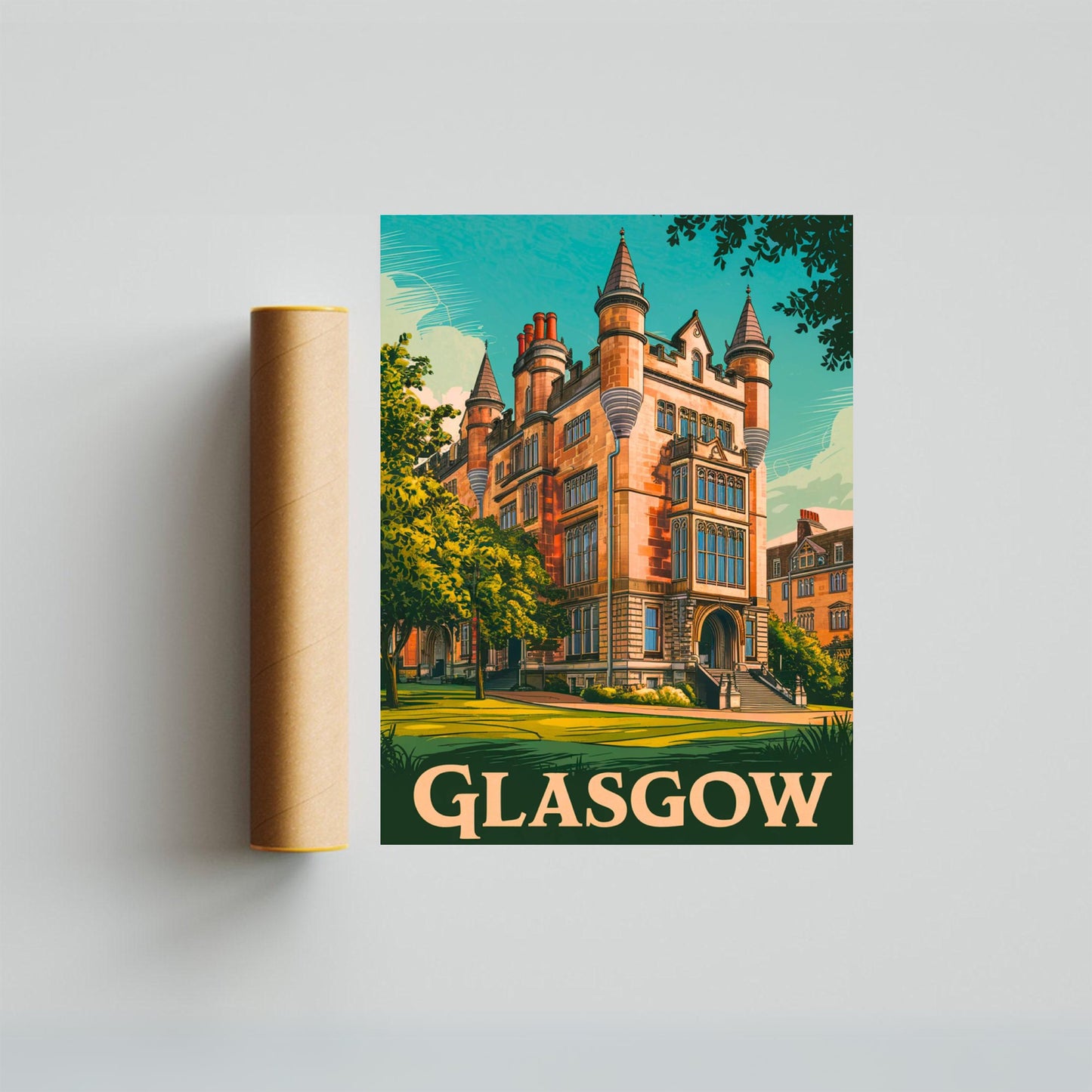 Glasgow Vintage Travel Poster - Art Scene