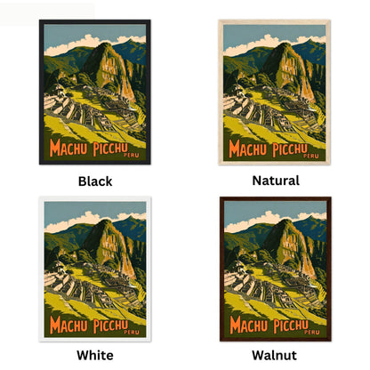 Machu Picchu Vintage Travel Poster