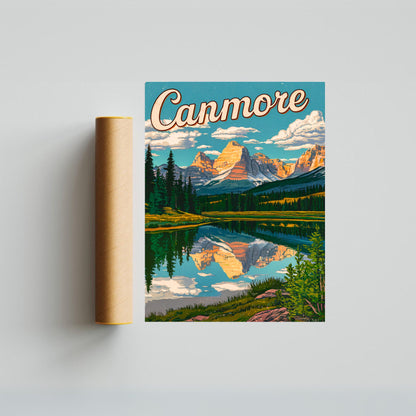 Canmore Vintage Travel Poster - Exotic Wildlife