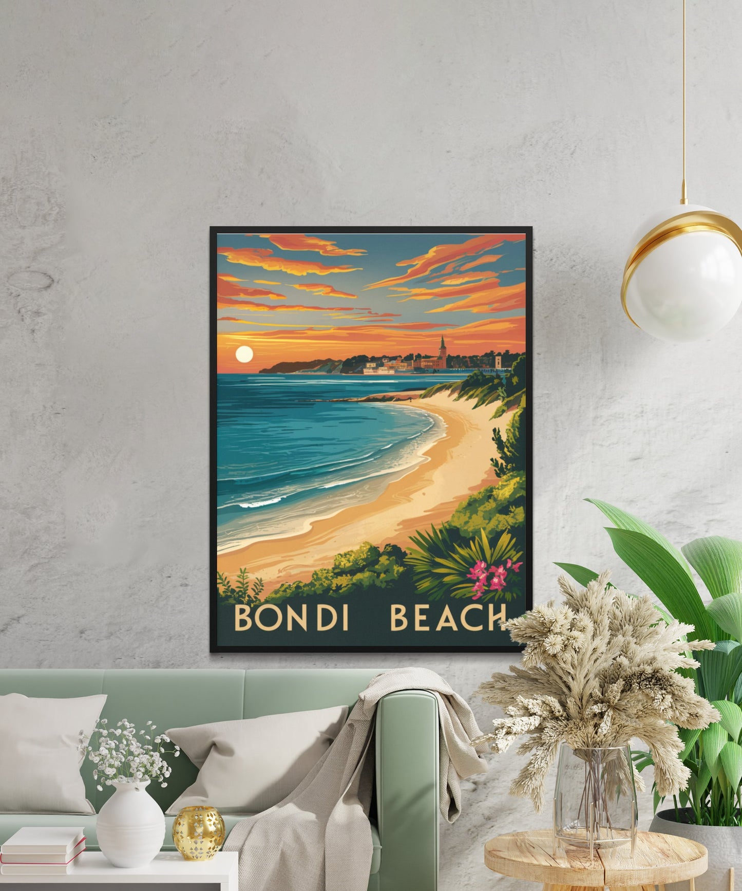 Bondi Beach Vintage Travel Poster- Retro Waves: A Nostalgic Look