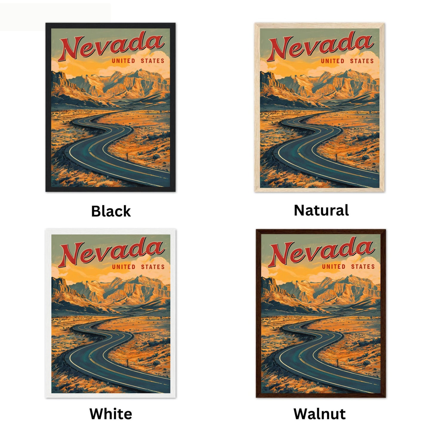 Nevada Vintage Travel Poster