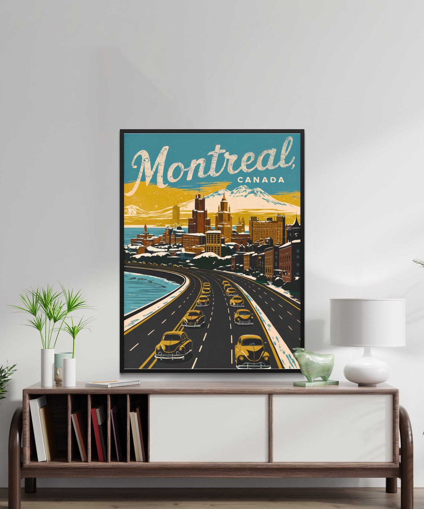 Montreal Vintage Travel Poster - Skyline City