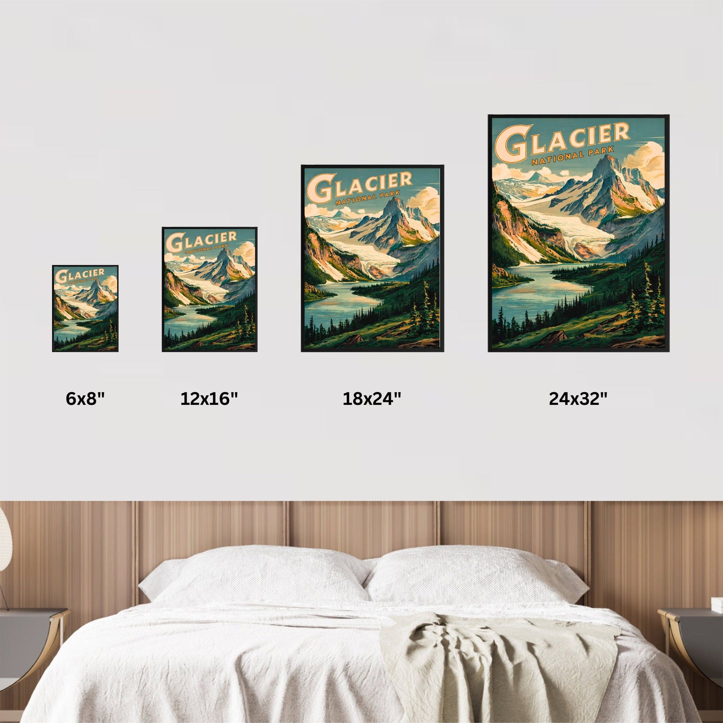 Glacier National Park Vintage Travel Poster - Timeless Mountain Majesty