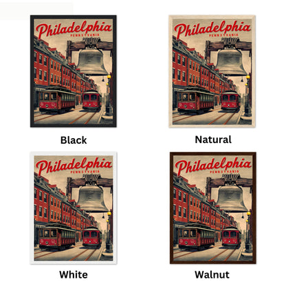 Philadelphia Vintage Travel Poster - City of Brotherly Love