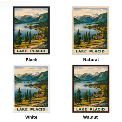 Lake Placid Vintage Travel Poster