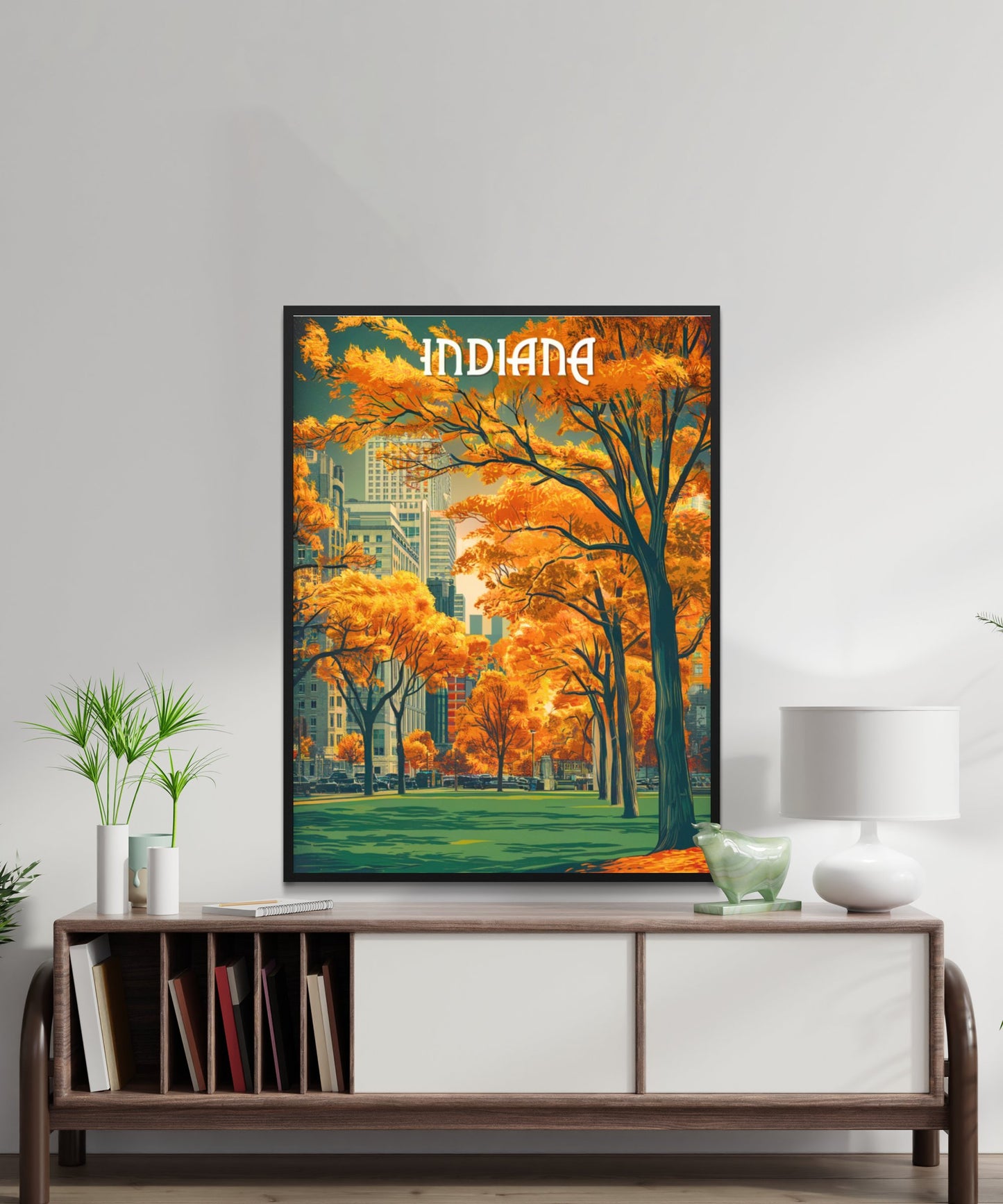 Indiana Vintage Travel Poster - Scenic Byways