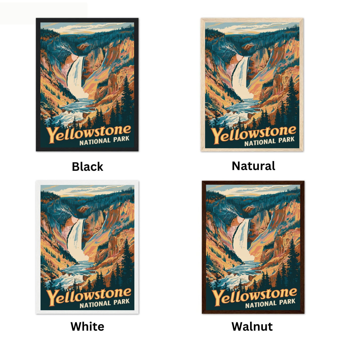 Yellowstone National Park Vintage Travel Poster - Timeless Wild West Wonder