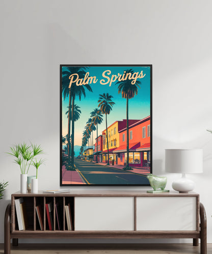 Palm Springs Vintage Travel Poster - Clear Waters